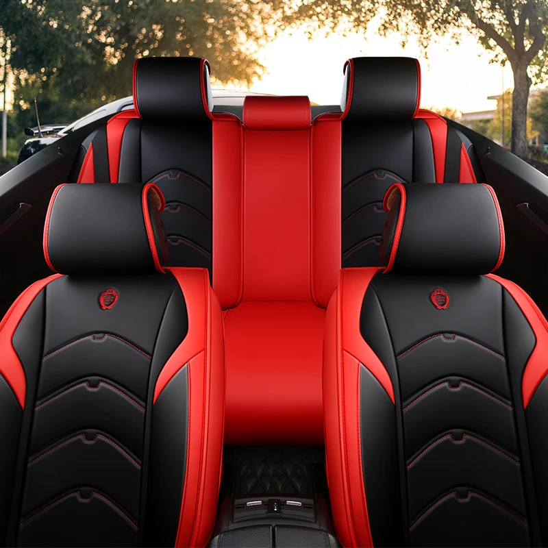 

Universal PU Leather Full Set Car Seat Cover Auto Covers Seat Cushion for BMW Car Accessories