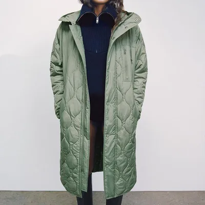 

and medium-and winter long-style Autumn windproof cotton coat coat