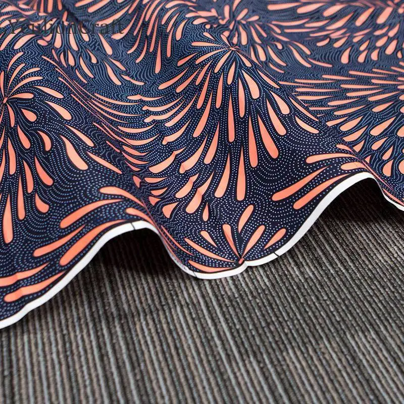 Chzimade 1Yard African Ankara Real Wax Fabric Polyester Firework Printed Sewing For Women Wedding Dress Home | Дом и сад