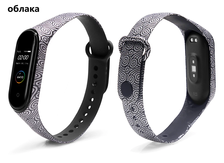 BOORUI для xiaomi mi Band 4 ремешок силиконовый с цветочным принтом mi band NFC 4 ремешок mi band 4 аксессуары для xiaomi mi band 4 band