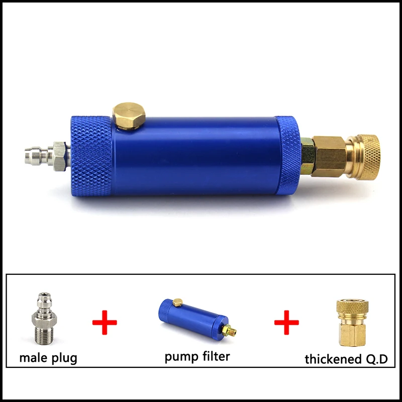 PCP Пейнтбольный ручной насос фильтр с предохранительным клапаном M10x1