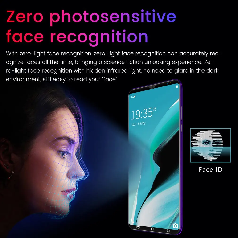 

3G Smartphone 5.0 Inch Full Screen Android Hd Screen Smartphone Fingerprint Unlock Machine 4+64G Flash Memory