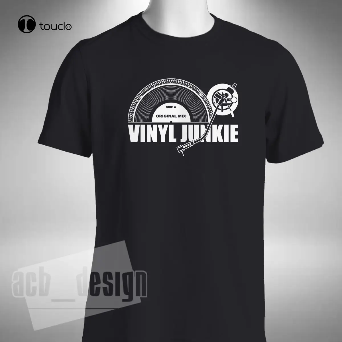 

New Fashion Tee Shirt Vinyl Junkie T-Shirt Various Colours And Sizes Record Crate Digger Turntable 12" Summer T-Shirt Unisex