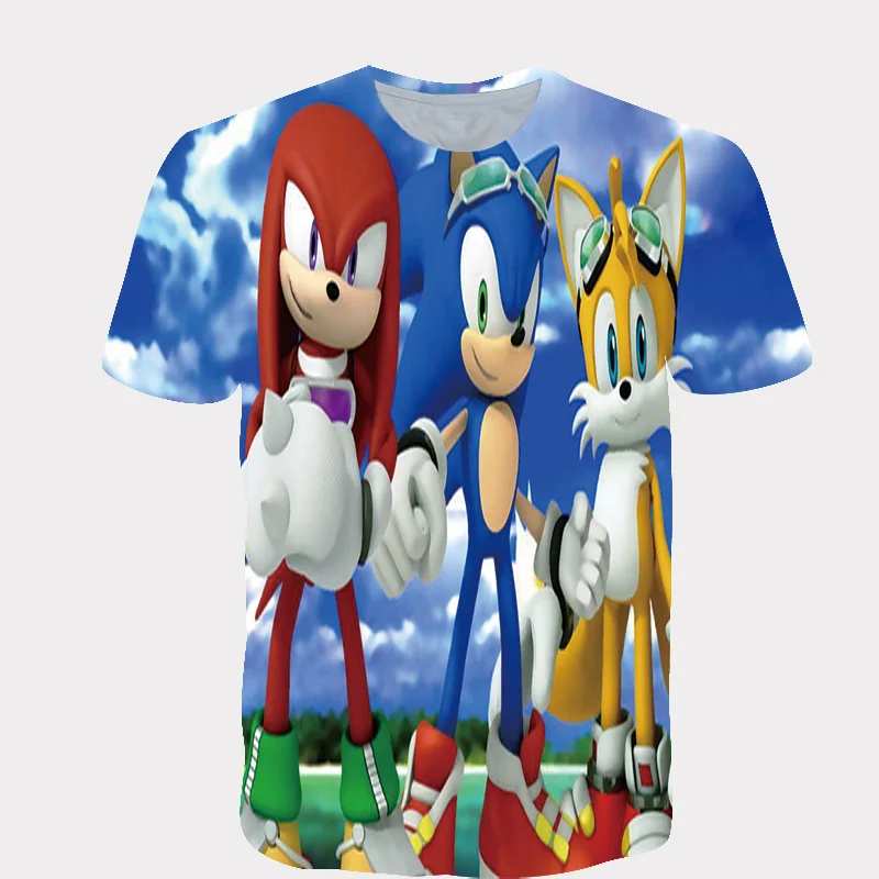 Одежда для мальчиков с суперзвуковым звуковым принтом Забавные футболки 3D