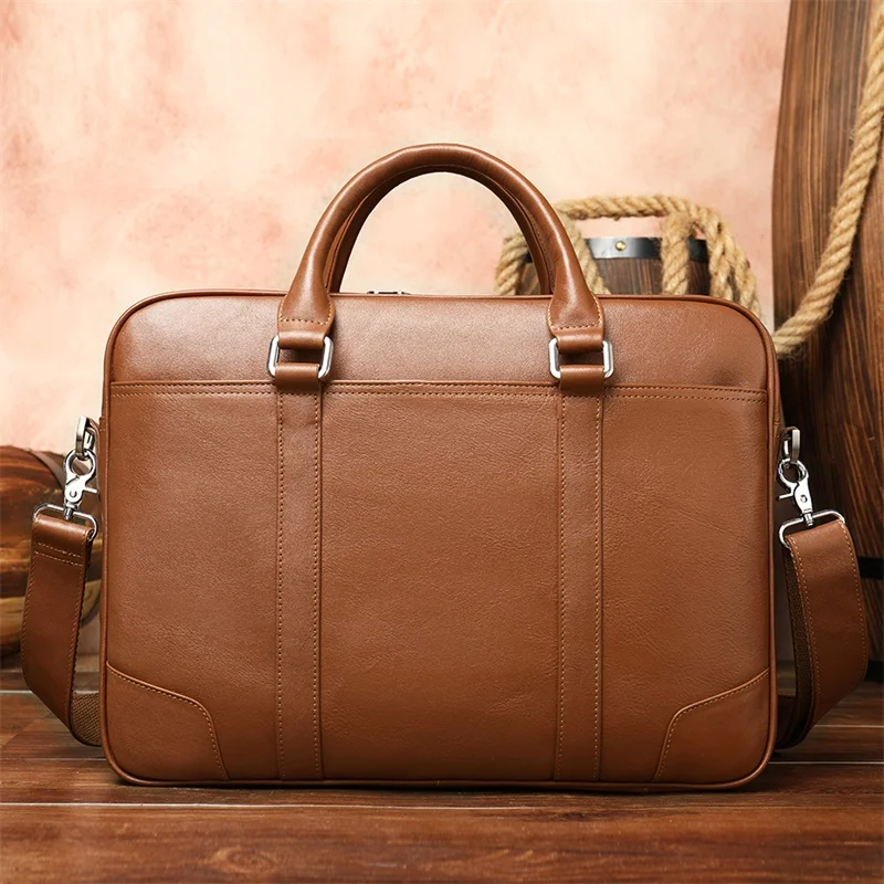 casual men briefcases bag laptop business briefcase for documents laptop bag men leather briefcase vintage office handbag 9879-2