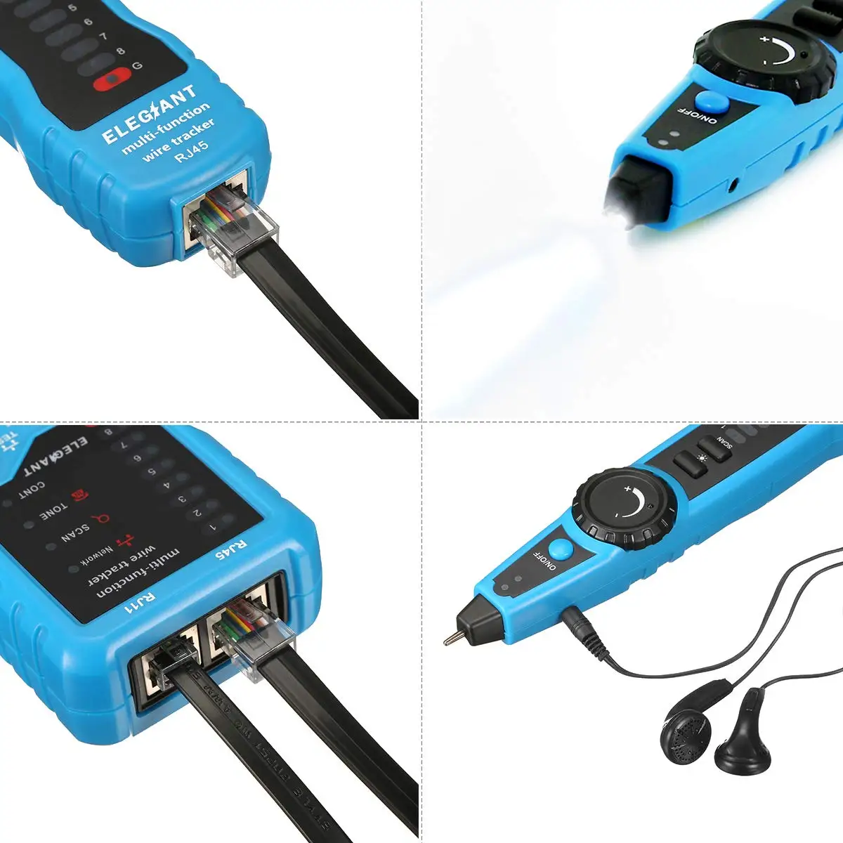 FWT11 RJ11 Cat5 Cat6 RJ45 телефонный провод трекер локальной сети Ethernet кабельный тестер