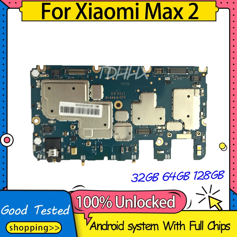 Материнская плата XiaoMi Max 2 32 ГБ 64 128 оригинальная разблокированная материнская с