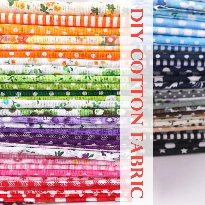 50/100 шт печатные стеганые ткани для шитья Цветочные Сетки листы ткань поделок