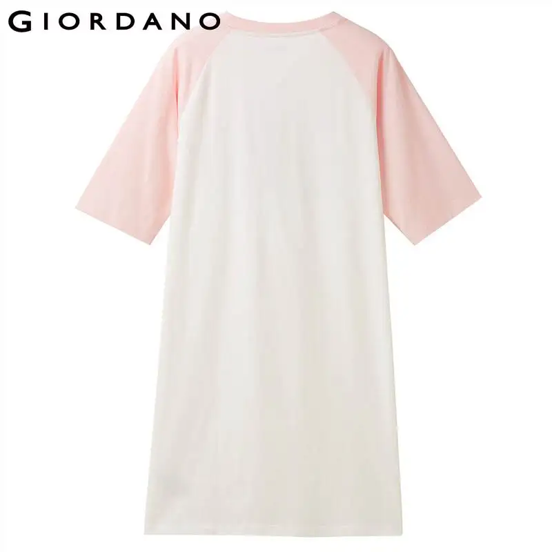 Giordano женское платье с коротким рукавом принтом | Женская одежда