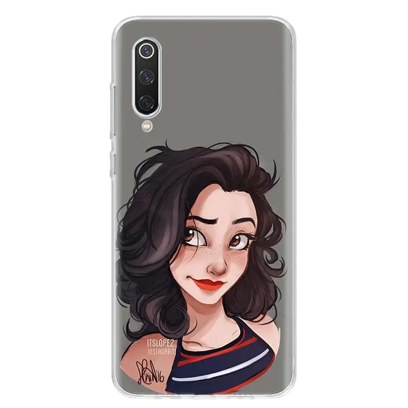 

Goddess VOGUE Art Princess Girls Female boss coffee Silicone Soft Phone Case For Xiaomi Note 10 Mi 10 9 8 CC9 5X 6X A1 A2 A3 F1