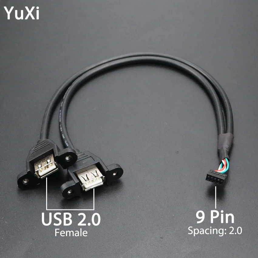 Cltgxdd Внутренняя Материнская плата 9pin шаг 2 54 мм 0 на два порта USB A розетка винт