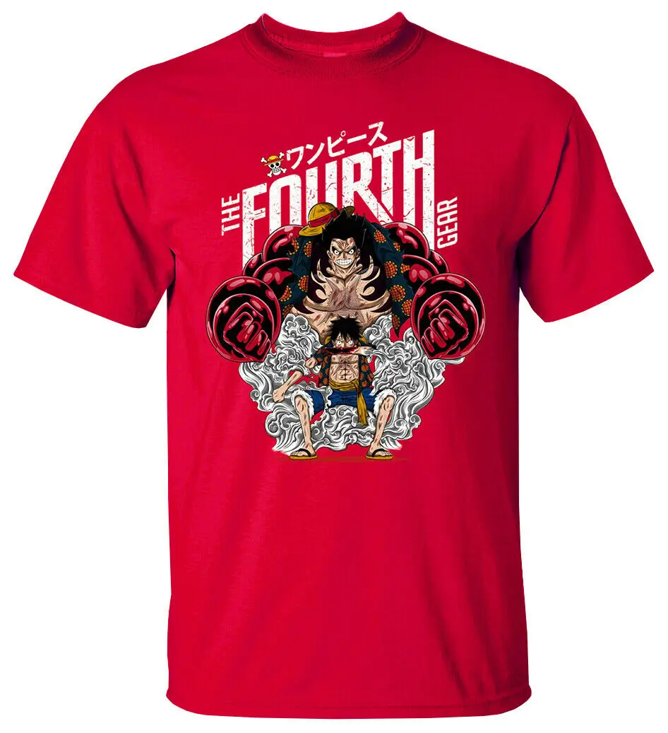 Аниме The Four Gear V1 One Piece Monkey D. Luffy Футболка мужская и женская все размеры S 3XL модная
