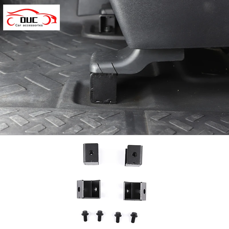 4pcs Aluminum Alloy Black Car Front Seat Foot Heightening Bracket For Toyota FJ Cruiser 2007-2021 Auto Parts Interior Accessorie