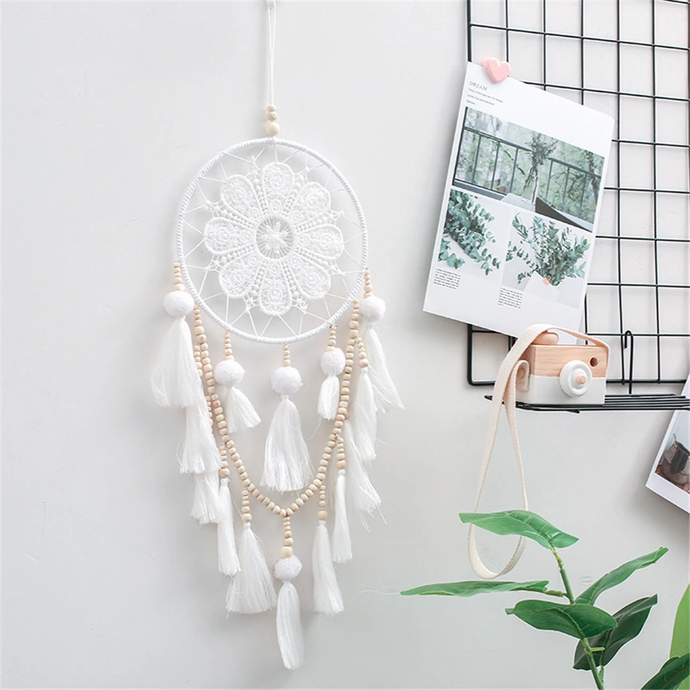 

Hand Woven Sunflower Dream Catcher with Tassels Wall Hanging Ornaments Home Decoration Accessories Bedroom Decor Aesthetic