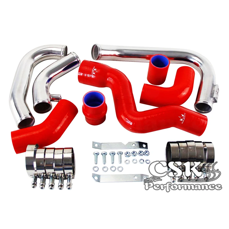 Интеркулер с передним креплением + комплект трубок для Audi A4 1 8 T Turbo B6 Quattro 02 06