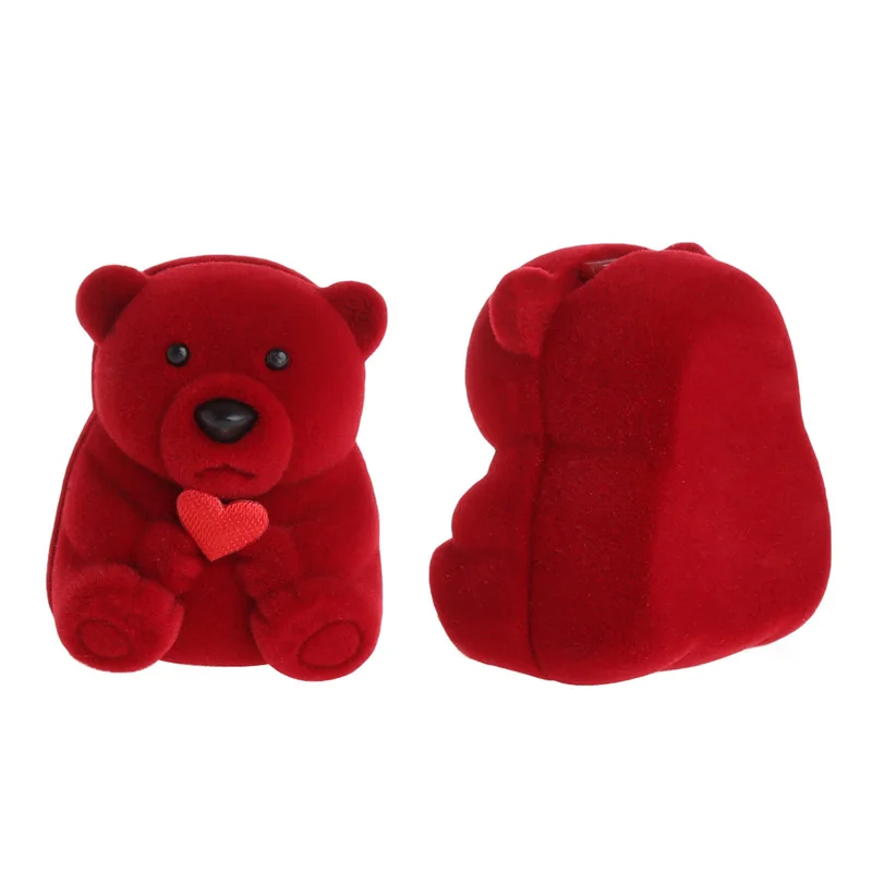 Мини милый медведь ювелирные изделия подарочные коробки для колец и небольших