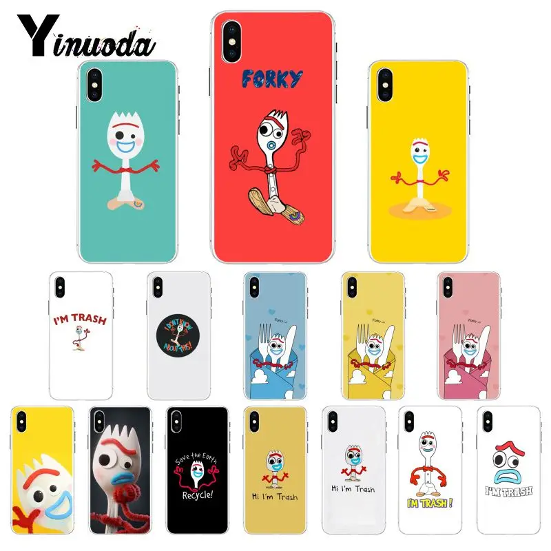 Yinuoda мультфильм форки пользовательские фото мягкий чехол для телефона iPhone 8 7 6 6S X