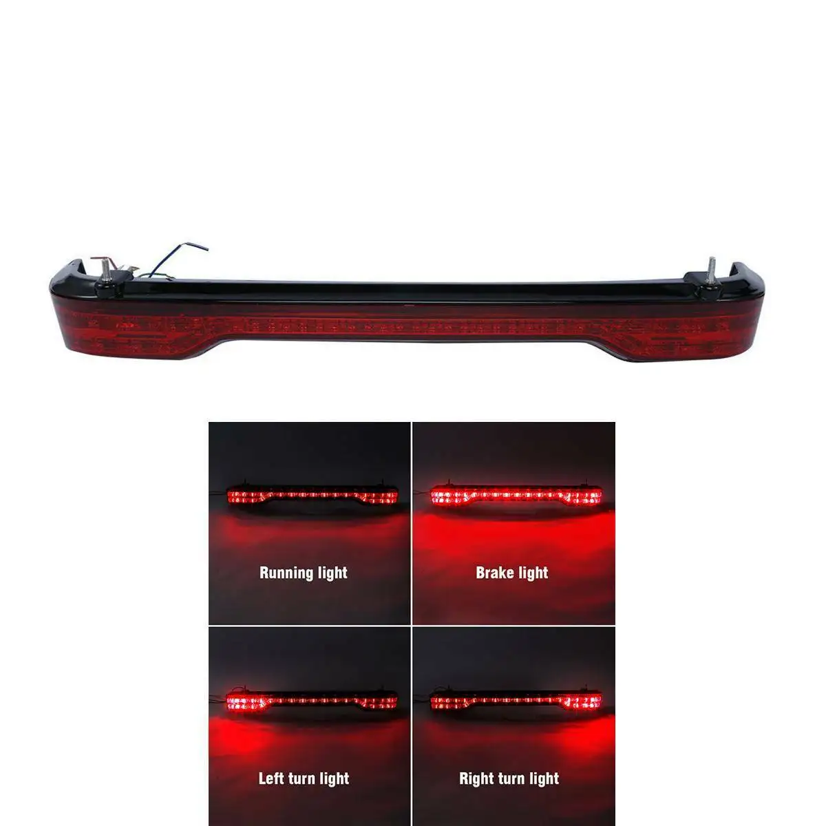 Король мотоцикла красный дым тормоз поворотный задний светильник обмотка для