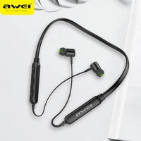 awei g30bl wireless bluetooth earphones magnetic sports running headset waterproof sport earbuds headphones for phone with mic
