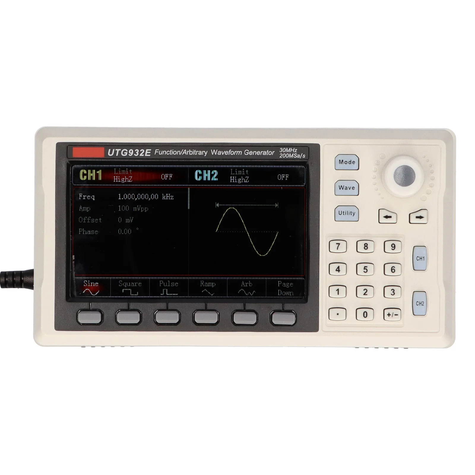 

UNI-T UTG932 UTG962 Function Arbitrary Waveform Generator Signal Source Dual Channel 200MS/S 14bits Frequency Meter 30Mhz 60Mhz