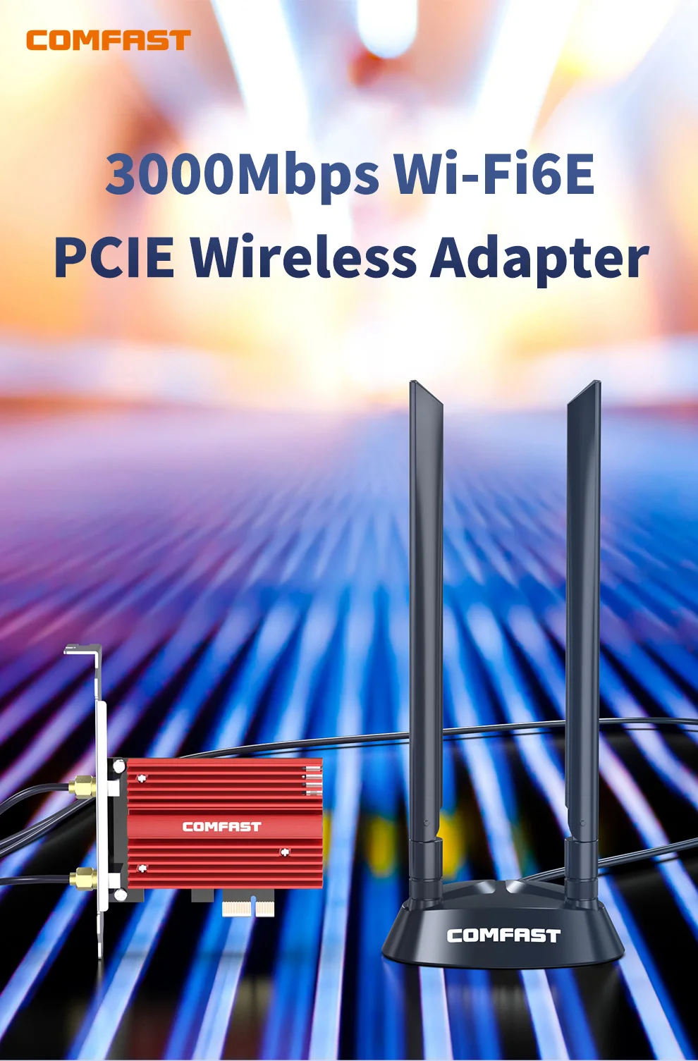 3000 Мбит/с трехдиапазонный беспроводной настольный PCIe для Intel AX210 Pro карты 802.11ax 2 4/5/6