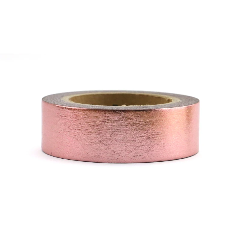 1X 15mm*10m Gold Foil Washi Tape Silver/Gold/Bronze/Rose/Green/purple Color Japanese Kawaii DIYScrapbooking Tools Masking Tape