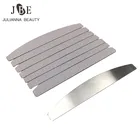 Металлическая ручка с 10 съемными подушечками для пилок для ногтей, прочная Замена ногтей наждачная бумага коврик, инструмент для маникюра 100180240, 1 шт.