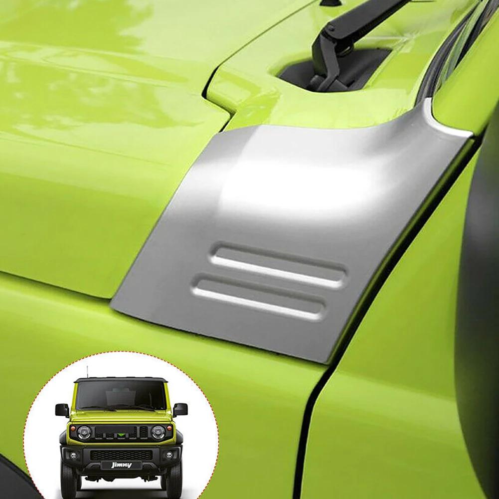 

2Pcs Car Protective Stickers ABS Carbon Fiber Hood Decal Cover Trim Fit For Suzuki Jimny 2019 2020 Auto Accessories