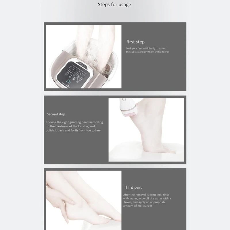 

Electric Pedicure Foot Care Dead Skin Feet Exfoliating USB Charging Portable Male and Female Pedicure Tool