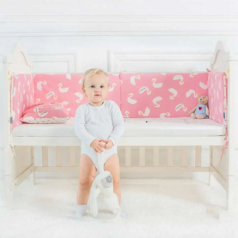 Бамперы для детской кровати хлопковая детская защита кроватки бамперы с