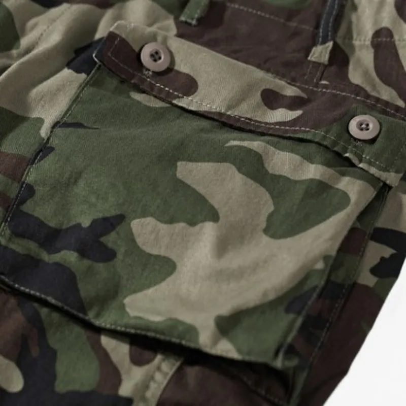 

Autumn Cargo Camouflage Printed Loose Straiht Zipper Fashion Long Trousers Waist Safari Style Pants Pockets Sweatpants
