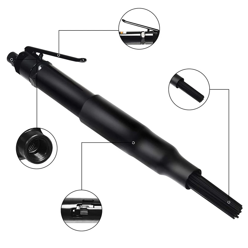 

High Carbon Steel 4000rpm Pneumatic Needle Scaler Bundle Deruster Removing Rust Pneumatic Air Shovel with 12 3mm Needles