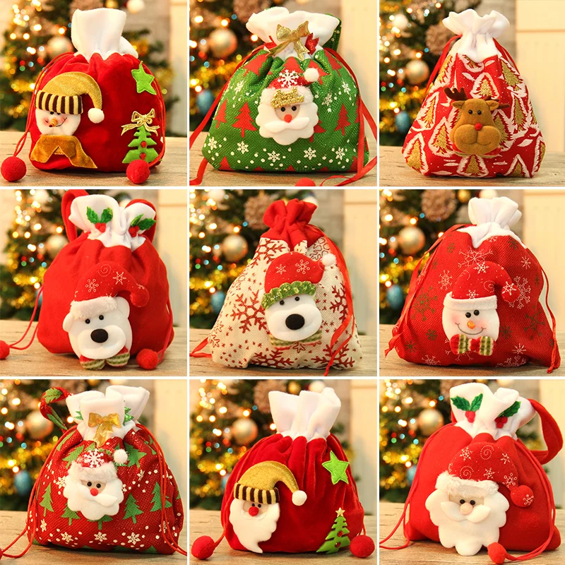 

Christmas decorations Christmas gift candy Bag Christmas Peace fruit Bag Christmas gift shop gift bag