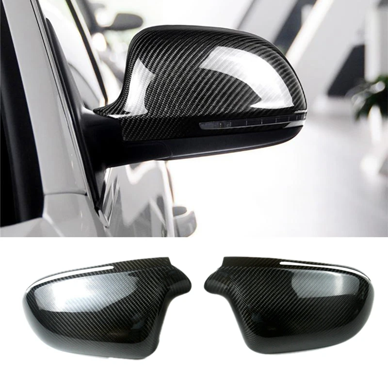 

Real Carbon Fiber Rearview Side Mirror Cover for - A4 A5 A6 B8 Signal Side Door Rearview Cover Caps