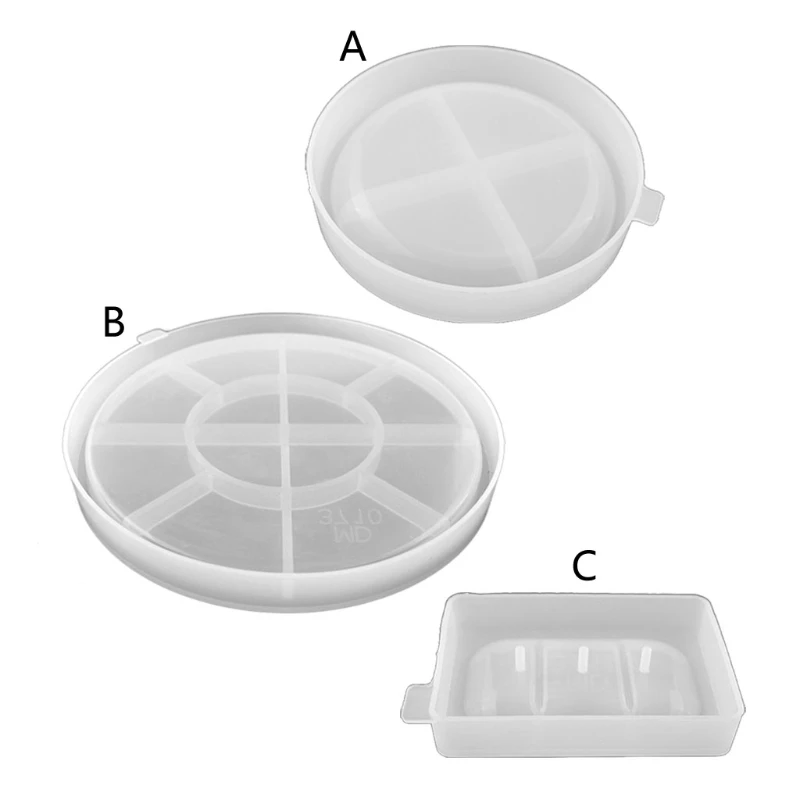 

Soap Dish Resin Silicone Molds Epoxy Resin Round Dish Jewelry Tray Resin Molds