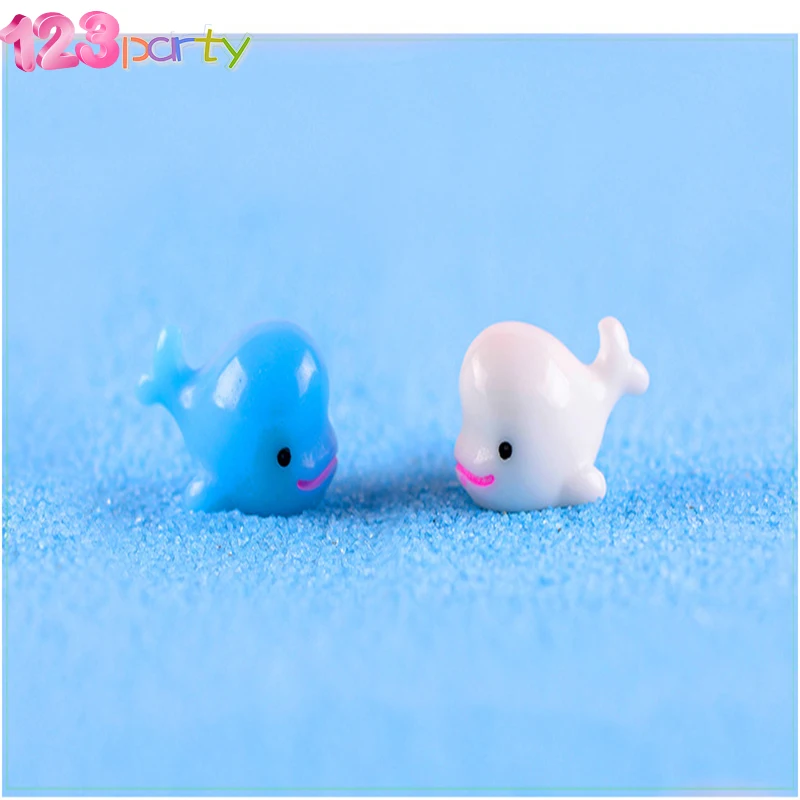 Милый голубой и белый дельфин украшения в виде Кита топперы для торта товары
