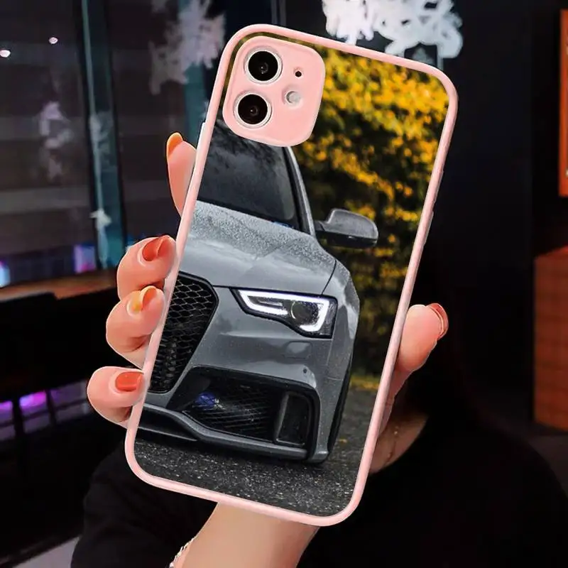 

Sports Cars Male Men Phone Case Matte transparent For Pink iPhone 12 Mini 11 Pro XR XS Max 7 8 Plus X Back Cover