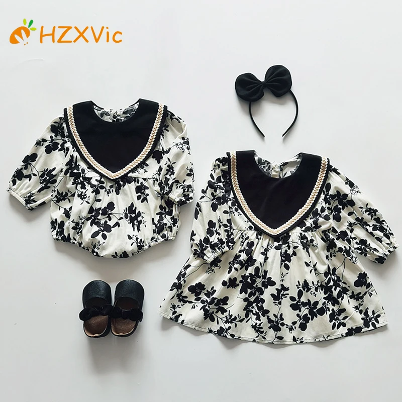 

HZXVIC Vintage Baby Girl Clothes Newborn Summer Baby Romper 2022 Spring Infant Kids Long Sleeve Floral Playsuit Girls Clothes