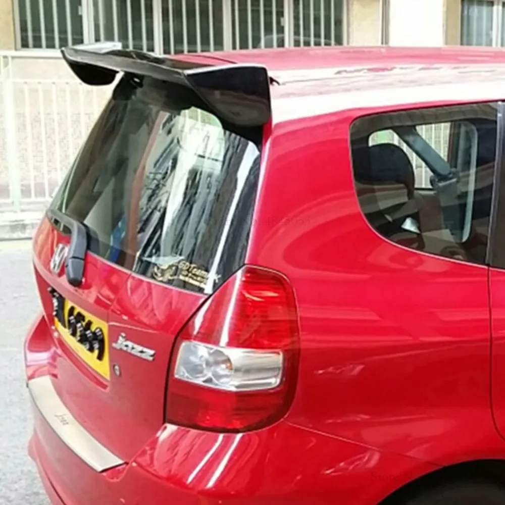 Черный Автомобильный спойлер для Honda Fit 2004-2007 белый задний из АБС-пластика