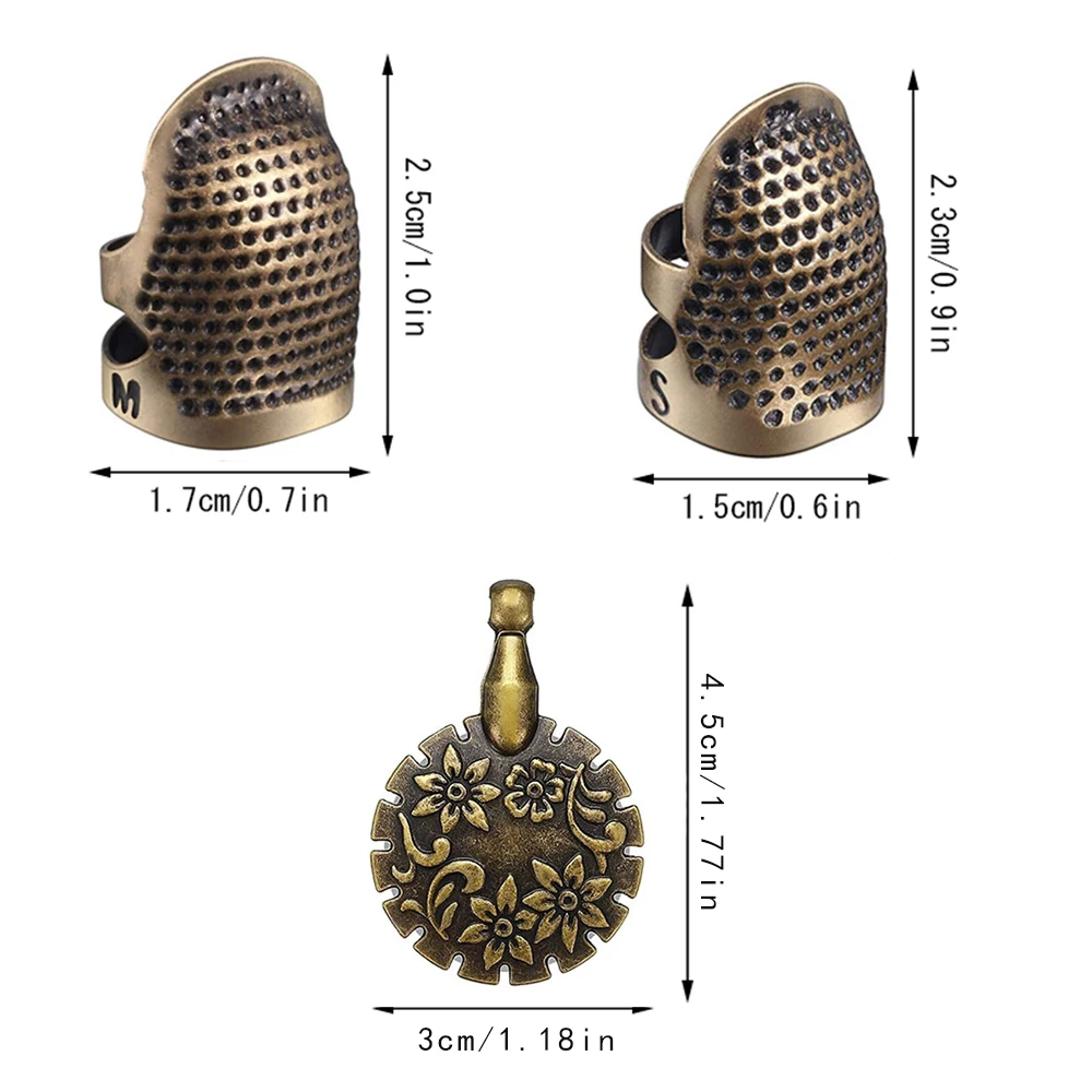 4 шт. Винтаж вышивка ножницы с металлической наперсток для шитья защита пальца и