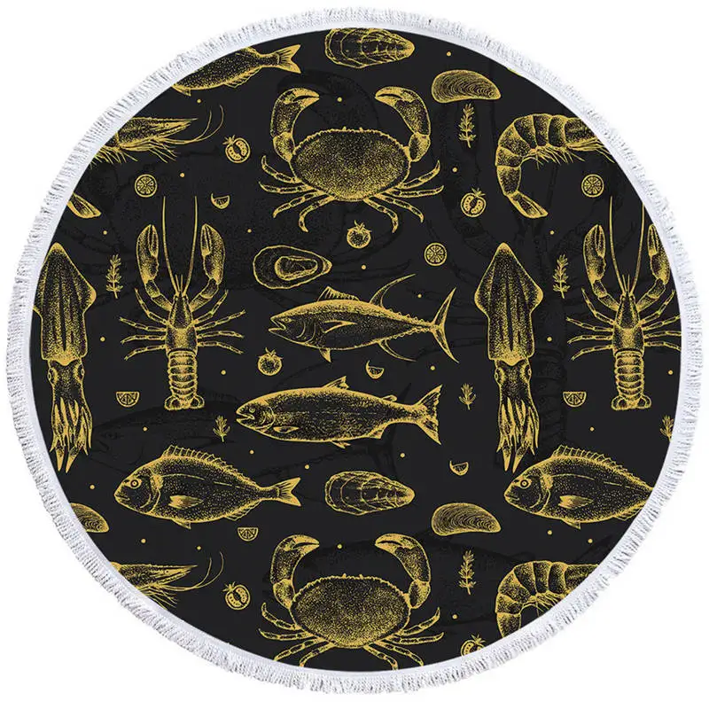 004 - Towel Постельное белье Outlet Orcinus Orca пляжное полотенце Killer Whales летнее одеяло морской жизни пляжный коврик синяя акварель полотенце из микрофибры 150 см - Цвет: 004 - Towel