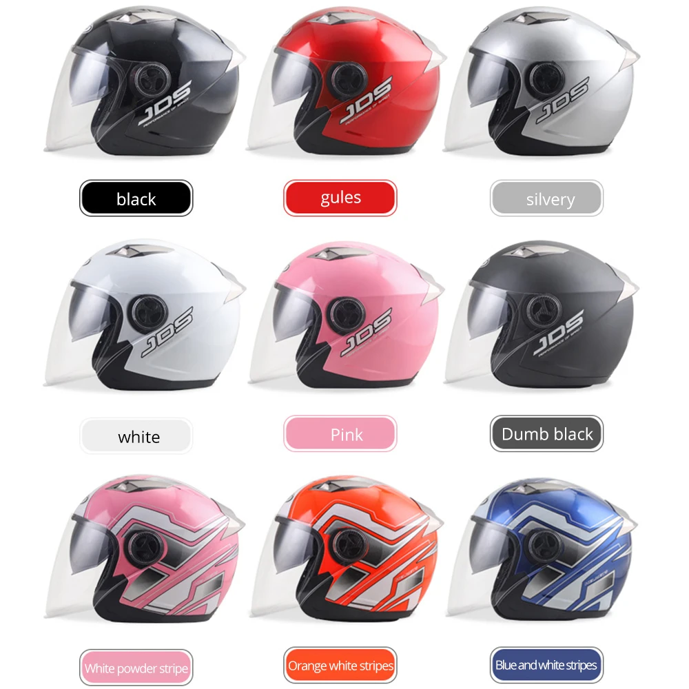 

NENKI Motorcycle Helmet Dual Lens Scooter Moto Helmet ABS Electric Bicycle Helmet Men Women Summer Scooter Motorbike Helmet