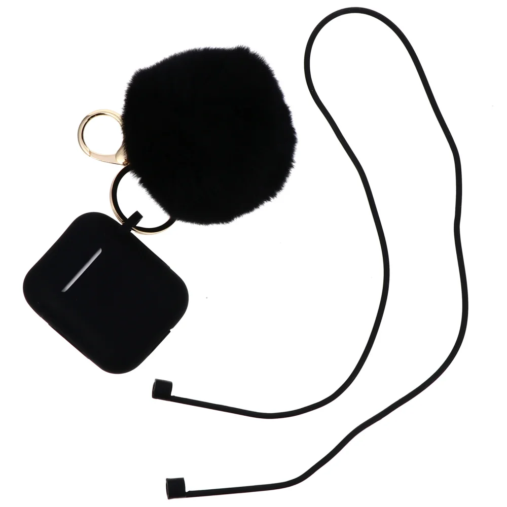 

1 Set Lovely Plush Ball Wireless Earphone Cover Compatible for Airpods 1/2