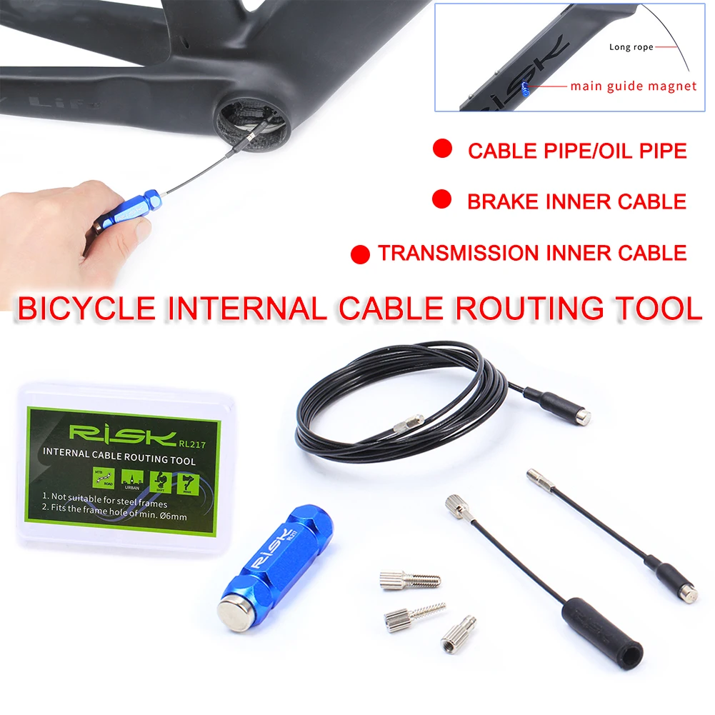 

Bicycle Internal Cable Routing Tool Barke Shift Cable Hydraulic Wire Inner Cable Guide With Magnet Shift Fit Carbon Fiber Frame
