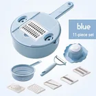 Кухонные аксессуары 11 в 1, Терка-шинковка, слайсер для овощей, картофелечистка, терка для моркови, лука с сетчатым фильтром, овощерезка