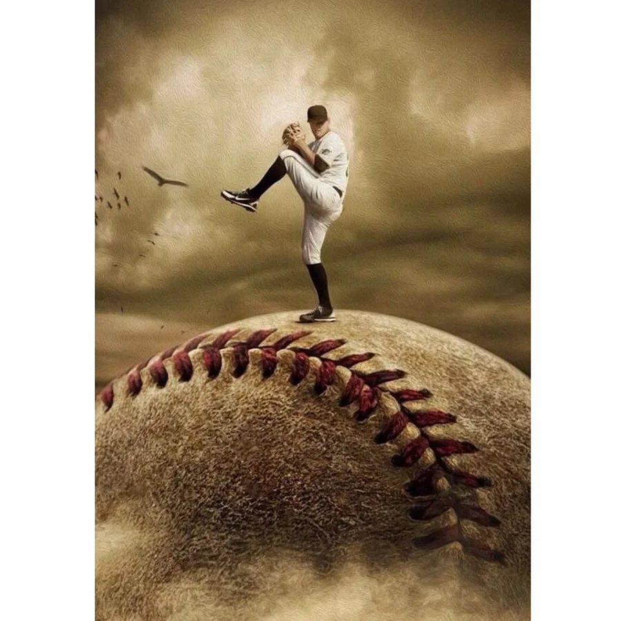 Наборы для вышивки крестиком 5D бейсбольные виды спорта|Алмазная мозаика и