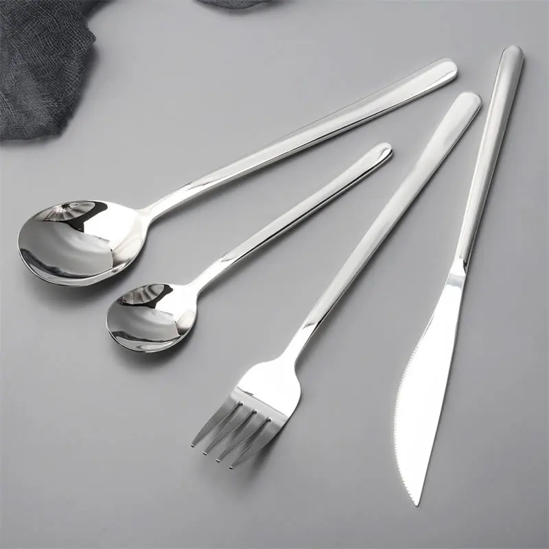 Высокое качество Посеребренная столовая посуда набор из нержавеющей стали