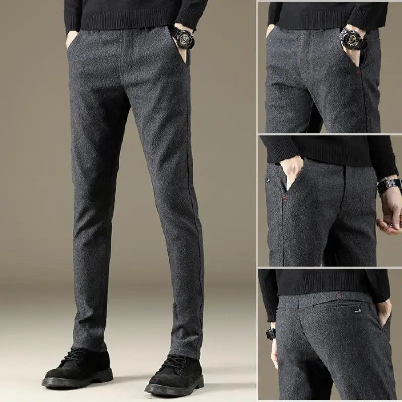 

New Men's Jeans Fashion Stretch Motorcycle Pants Hole Jeans Men Multi-pocket Trousers