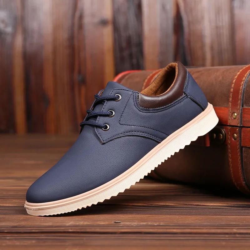 

New Leather Shoes Men's Flats Oxfords Shoes Fashion Design Men Causal Shoes Lace-Up Leather Shoes For Men Sneaker Oxford 336