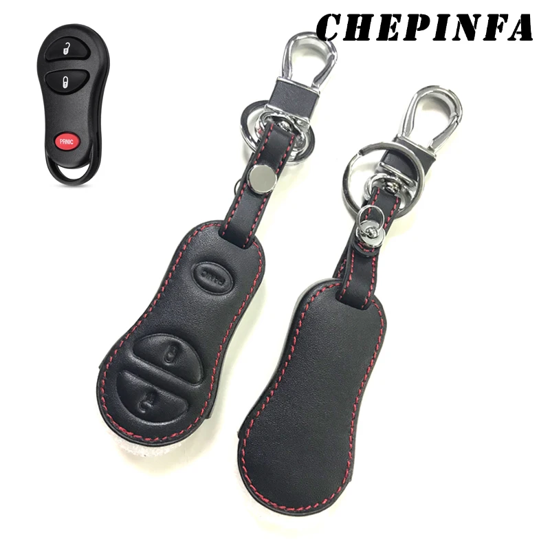 Кожаный чехол для ключей CHEPINFA Chrysler Voyager PT Cruiser Dodge Ram Dakota Durango Jeep Cherokee | Автомобили и